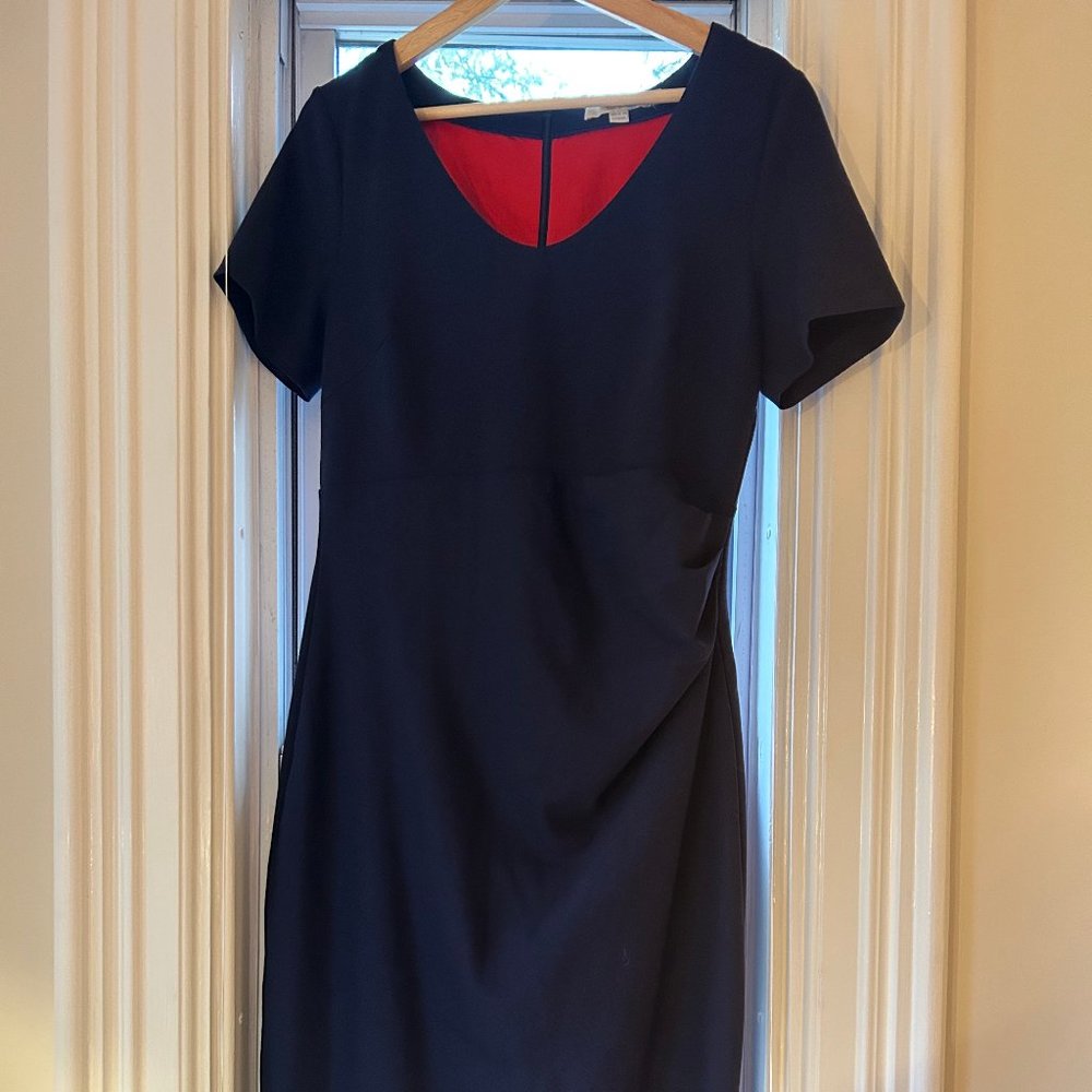 Boden Honor Ponte Red Scoop Neck Dress J0040 Size 10L (US)